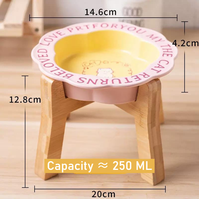 Elevated Ceramic Pet Food Bowl