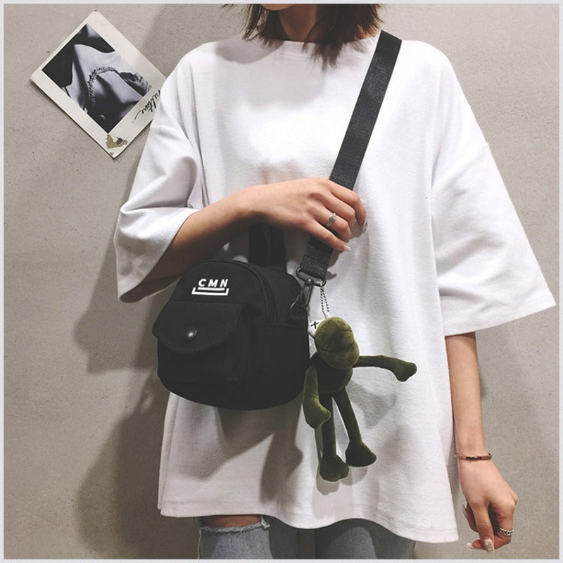 Canvas Flap Crossbody Bag