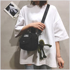 Canvas Flap Crossbody Bag