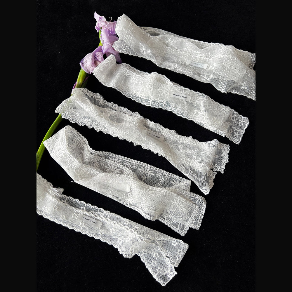 French Lace Narrow Scarf Wrap