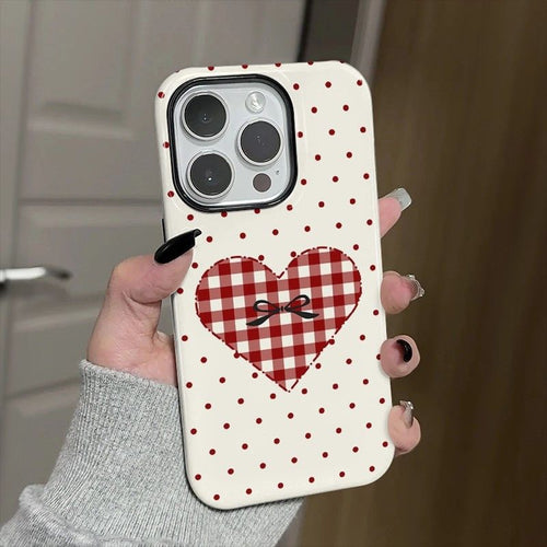 Polka Dot Heart Phone Case - Modomu
