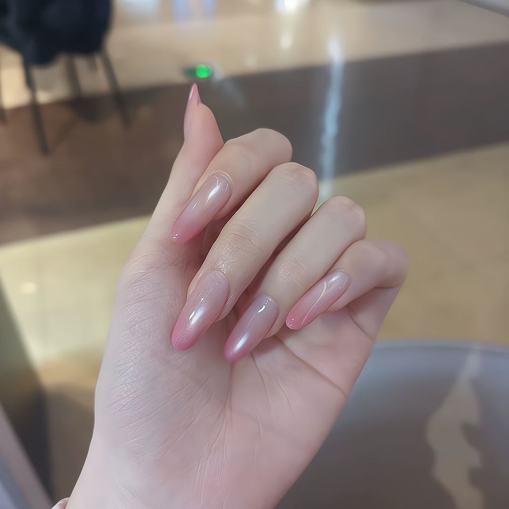 Peach Gloss Press-on Nails
