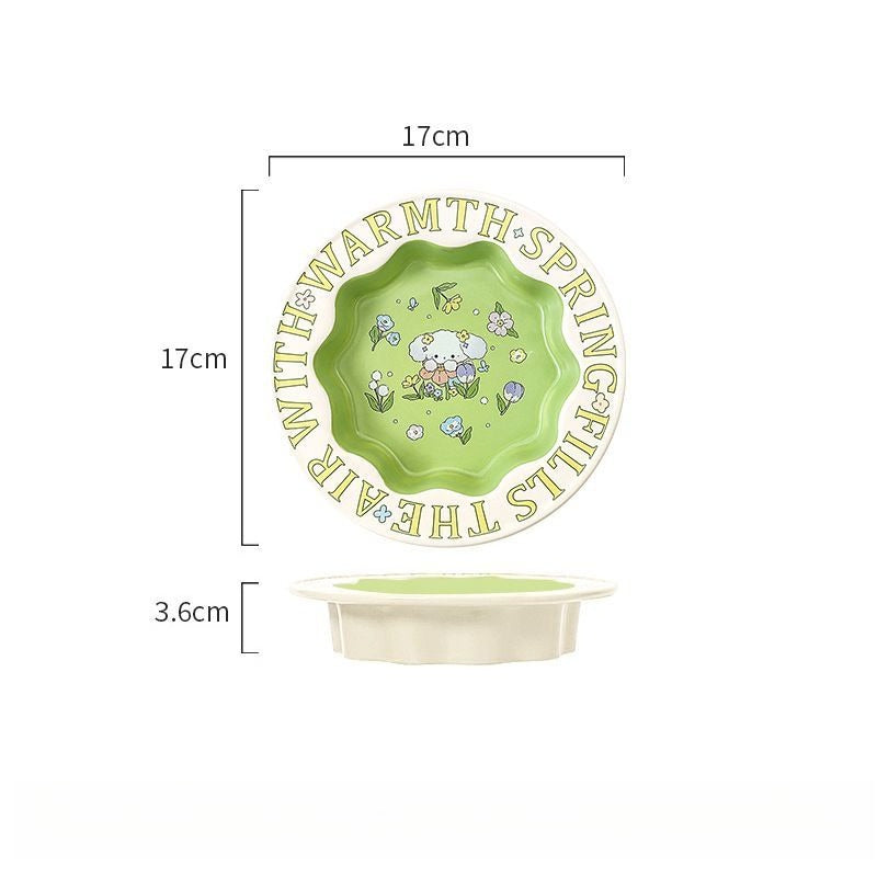Ceramic Pet Bowl with Rim