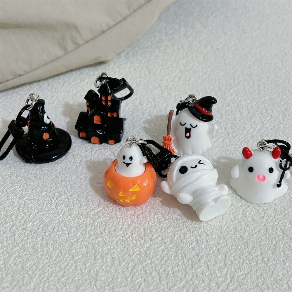 Tiny Ghost Keyring Charms