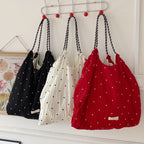 Mesh Drawstring Shoulder Tote