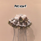 Pet Plaid Lace Saliva Scarf
