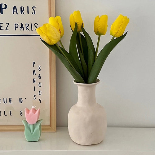 Tulip Simulated Flower Vase Decor - Modomu