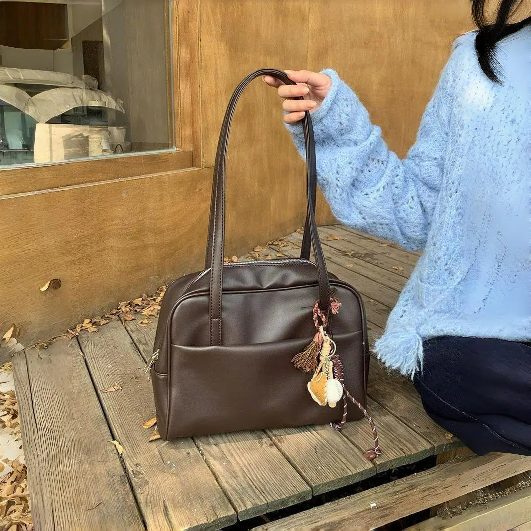 Korean Retro Underarm Tote Bag