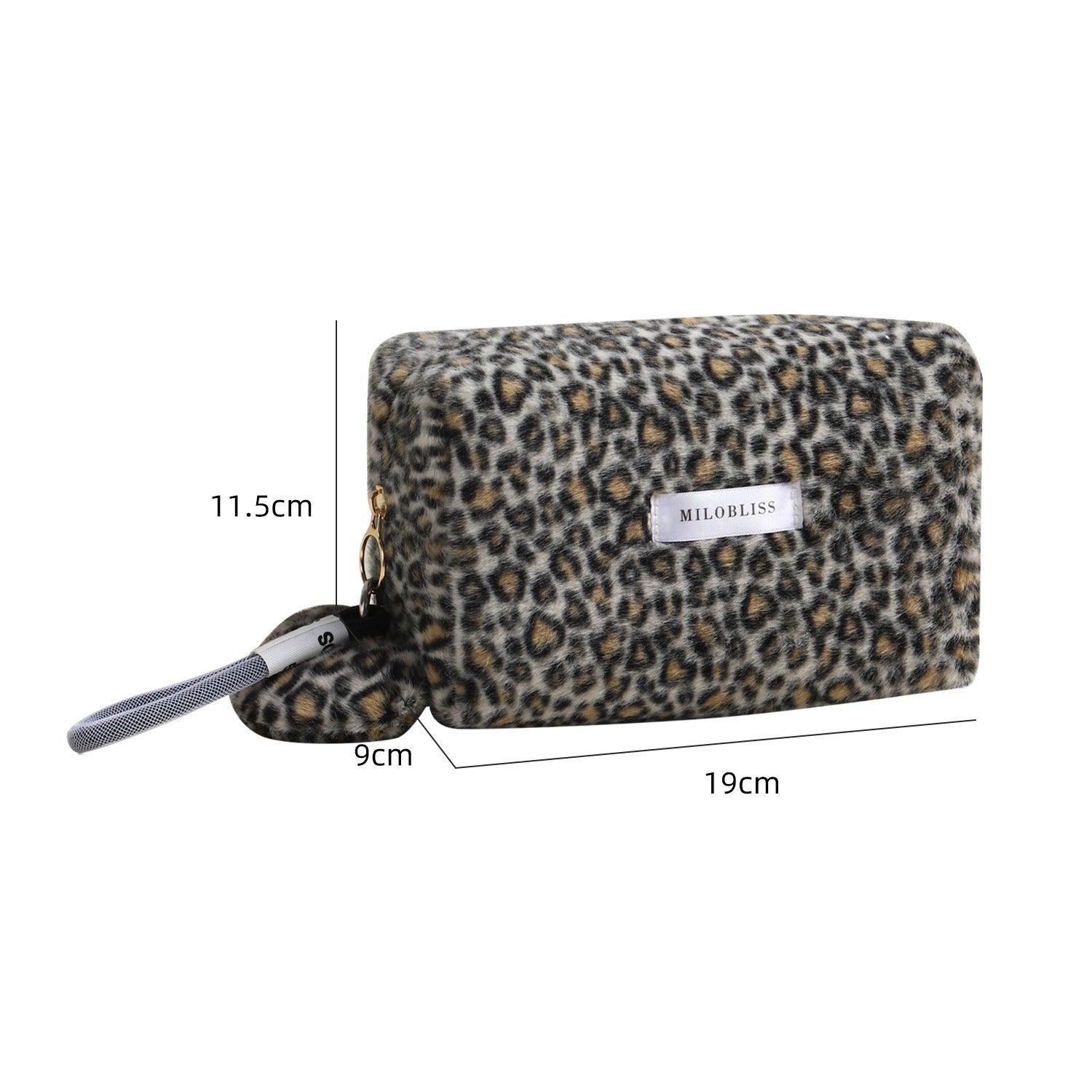 Leopard Plush Cosmetic Bag Organizer - Modomu