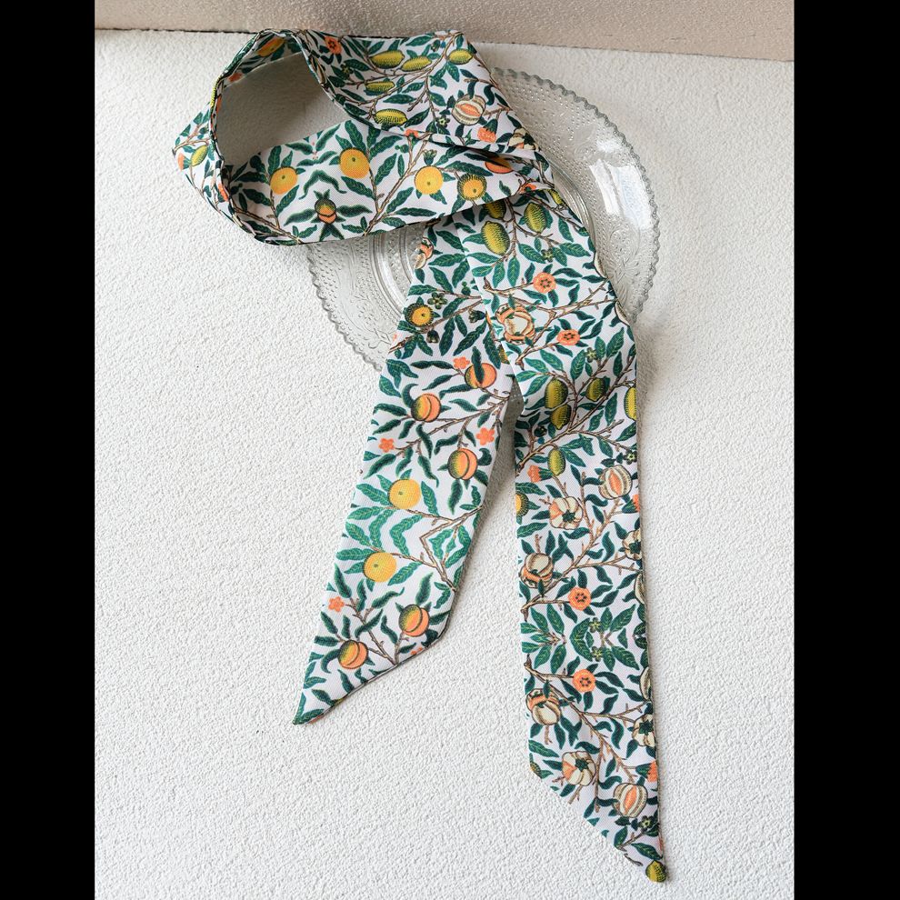 Art Print Narrow Silk Tie