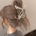 Floral Bow Claw Clip