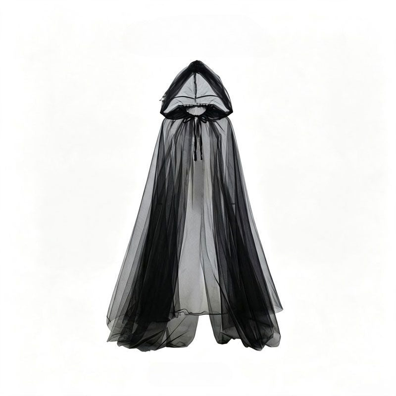 Sheer Hooded Ghost Cape
