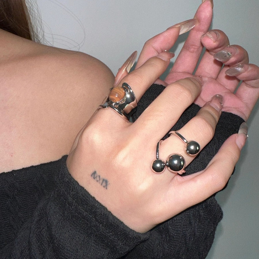 Open Adjustable Triple Ball Ring - Modomu