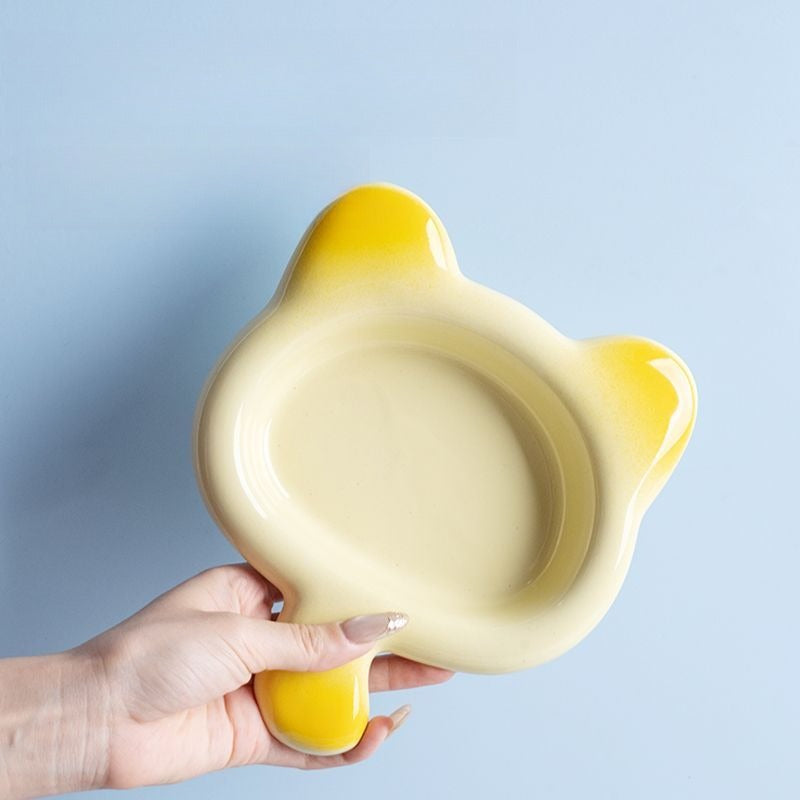 Cute Ceramic Cat Food Bowl