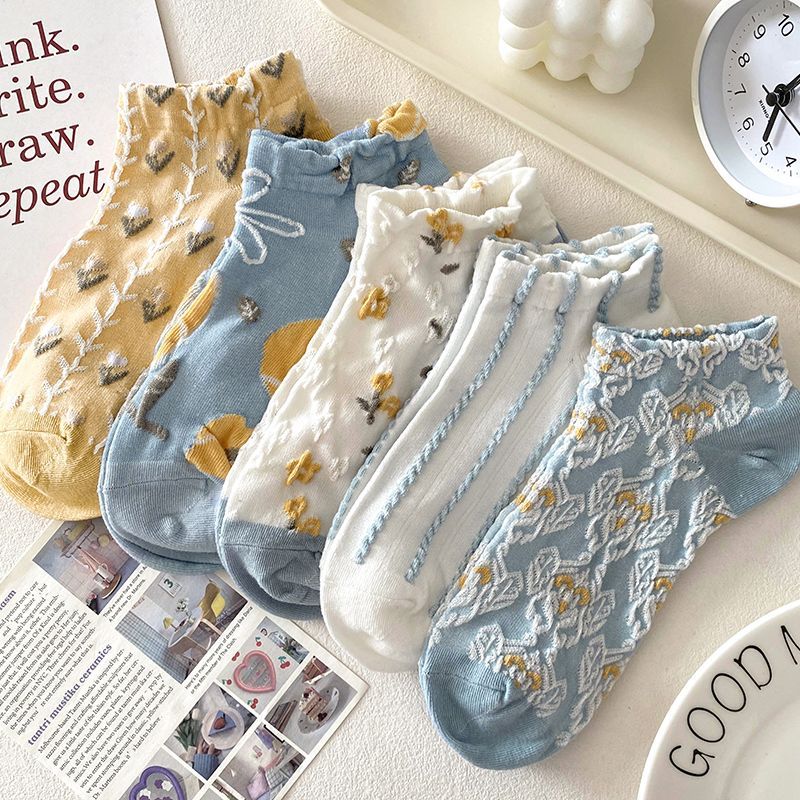 Floral Low Cut Boat Socks