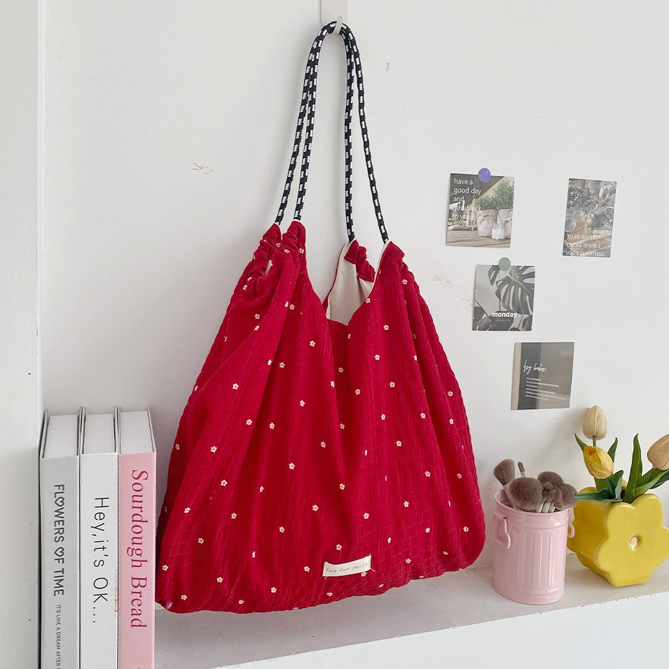 Mesh Drawstring Shoulder Tote - Modomu