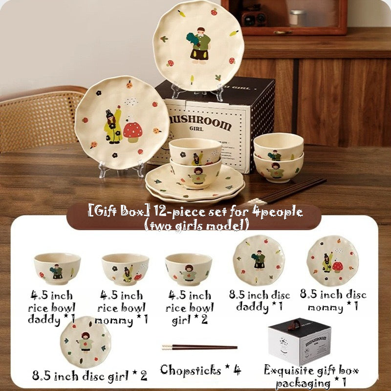 Family Cartoon Ceramic Tableware - Modomu