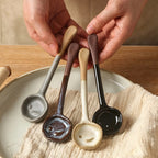 Retro Ceramic Dessert Spoon