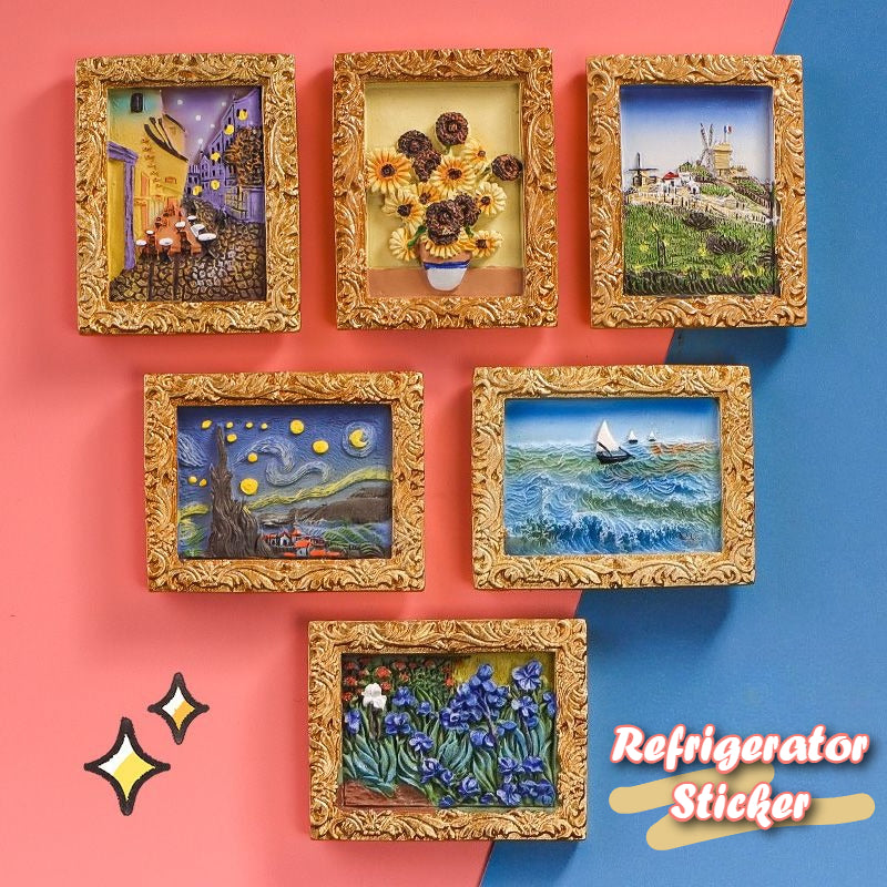 3D Famous Painting Fridge Magnets - Modomu