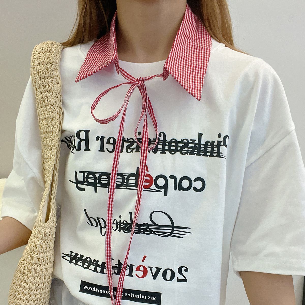 Detachable Plaid Shirt Collar - Modomu