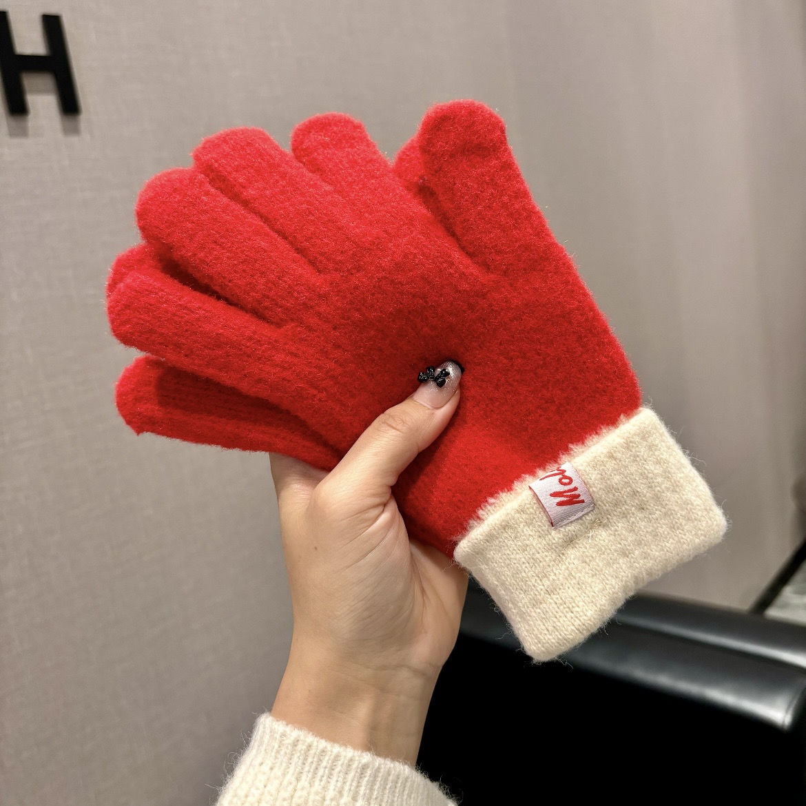 Double knit touchscreen winter gloves - Modomu
