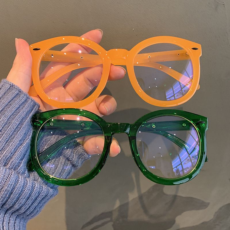 Oversized Round Rivet Glasses