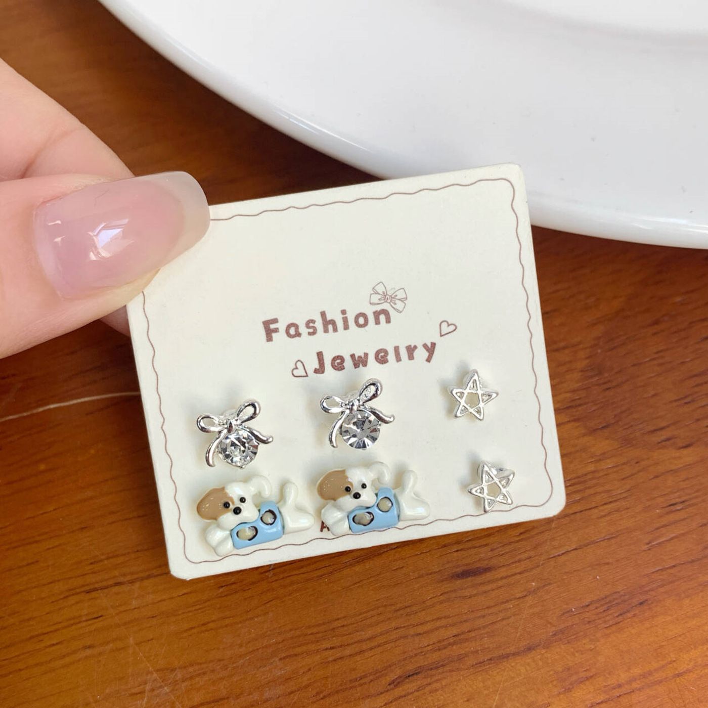 Sweet Puppy Stud Earrings Set - Modomu