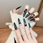 Cross Buckle Long Press-On Nails