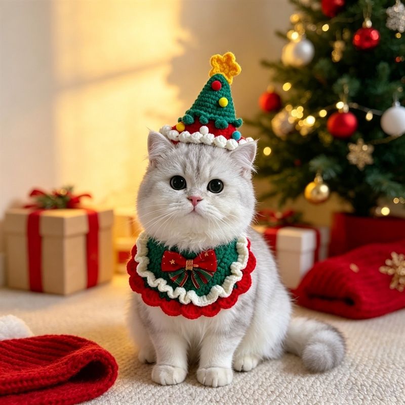 Christmas Tree Pet Hat Set