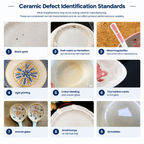 Ceramic defect identification standards: minor imperfections from manufacturing that do not affect performance