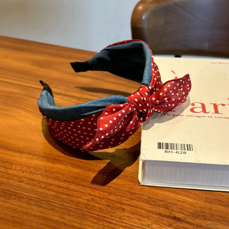 Polka Dot Bow Headband