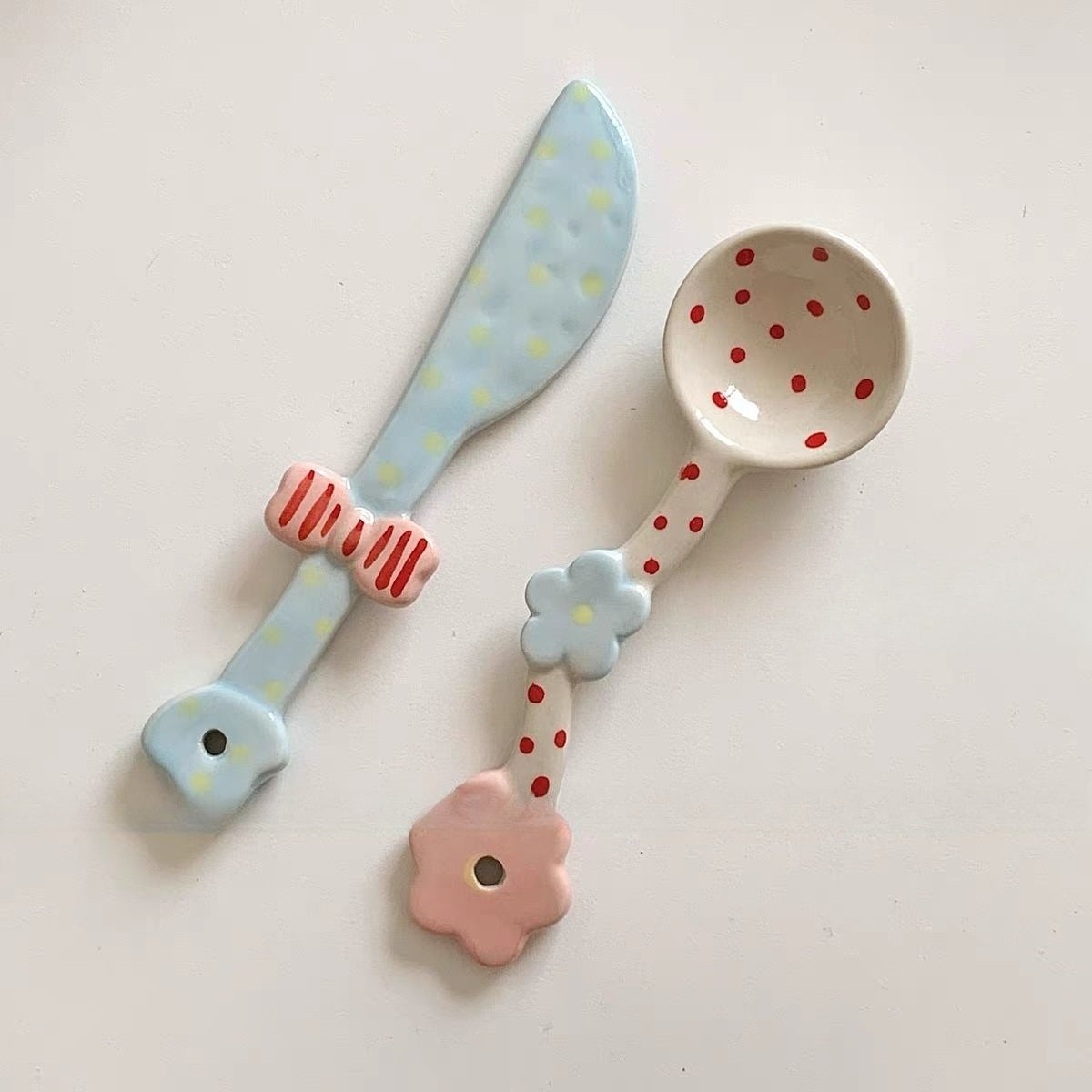 Polka Dot Ceramic Cutlery