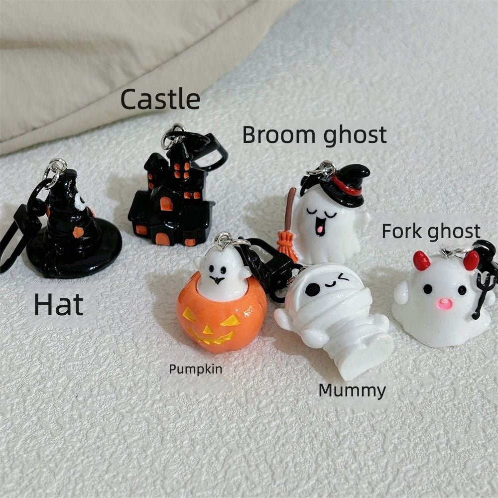 Tiny Ghost Keyring Charms