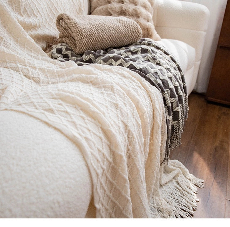 Knitted Sofa Blanket Throw