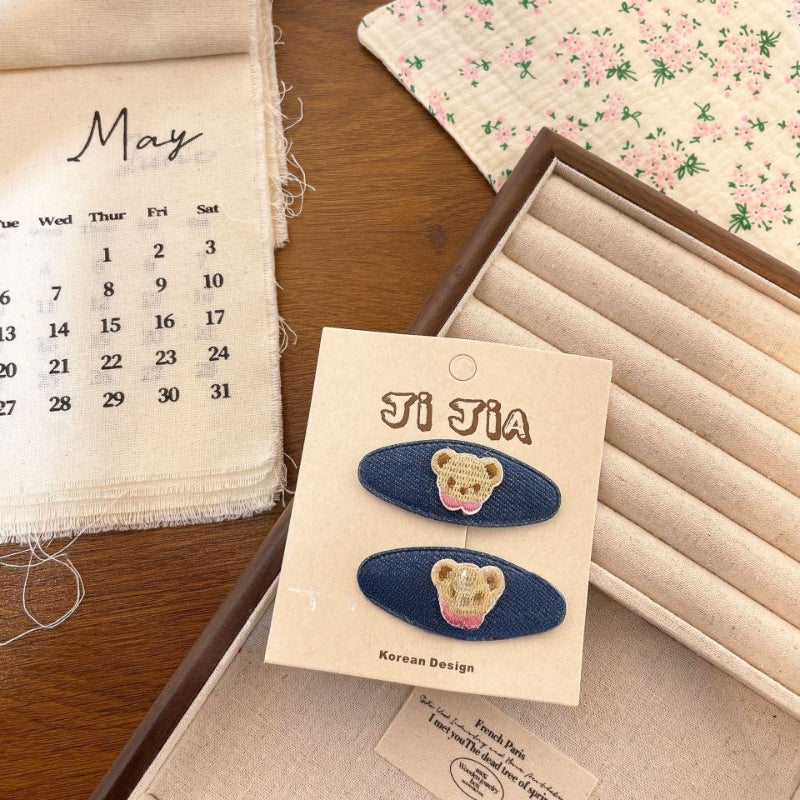 Floral Bunny Kids Hair Clip - Modomu