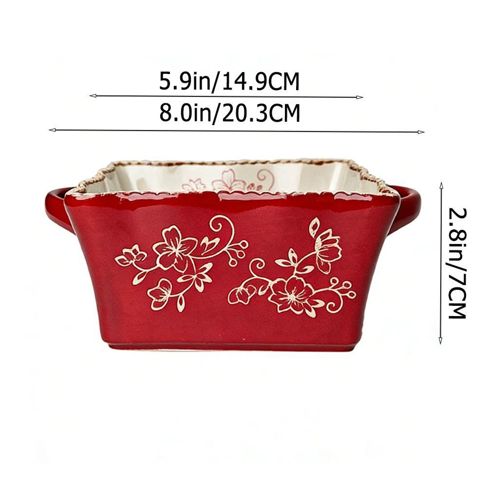 Embossed Floral Baking Bowl