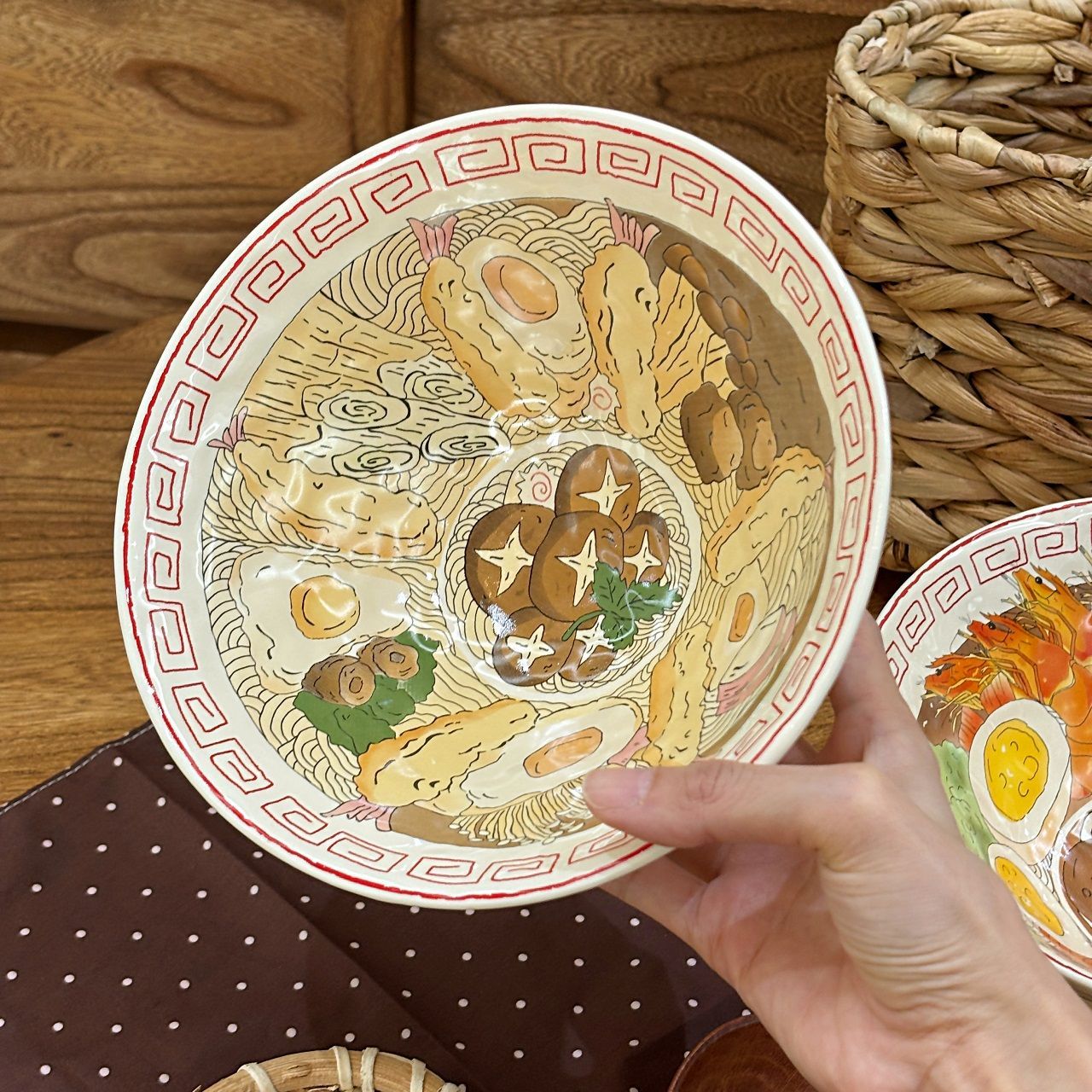 Hand-Painted Japanese Ramen Bowl