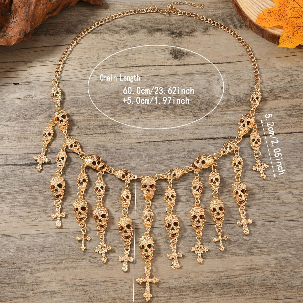 Layered Skull Bib Necklace