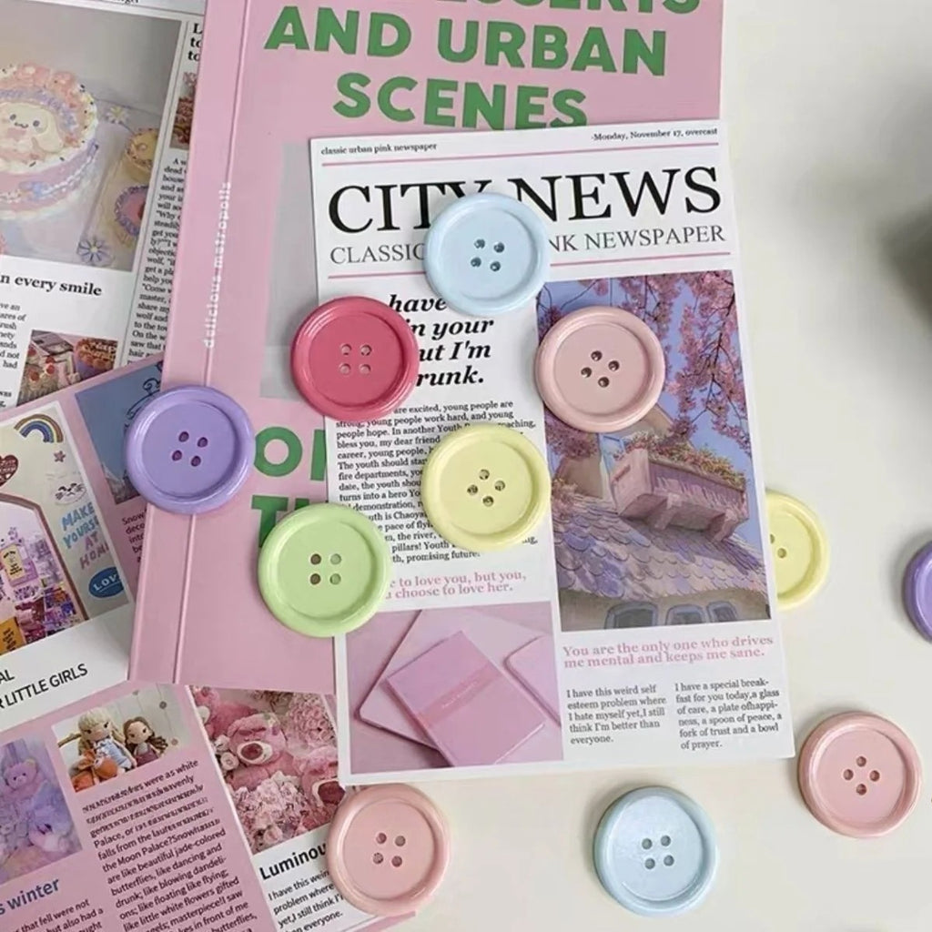 Pastel Button Fridge Magnets