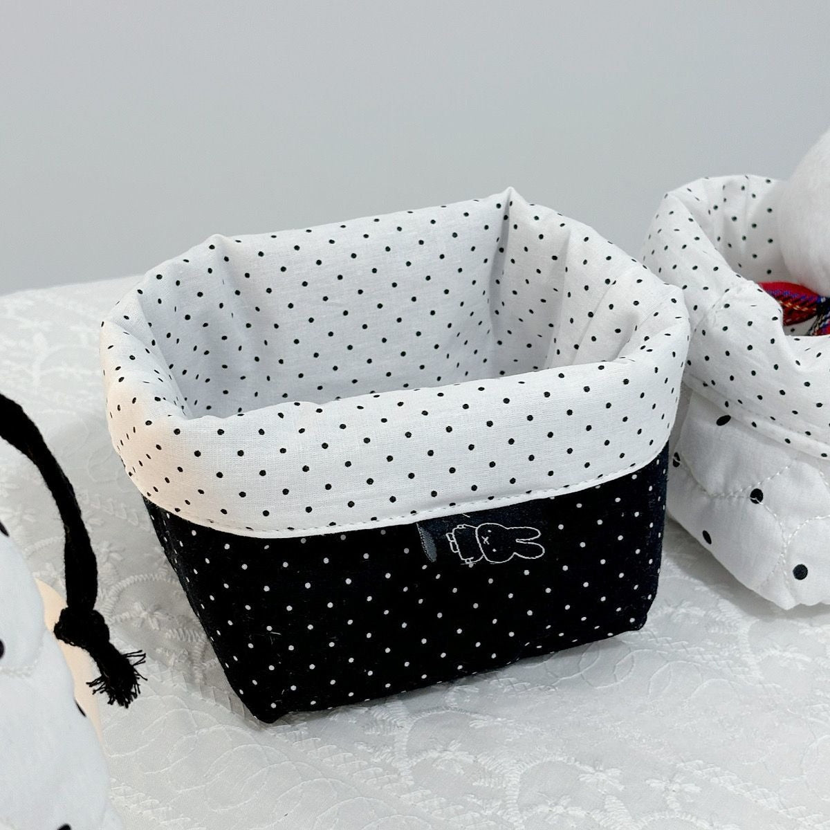 Soft Quilted Tabletop Storage Basket