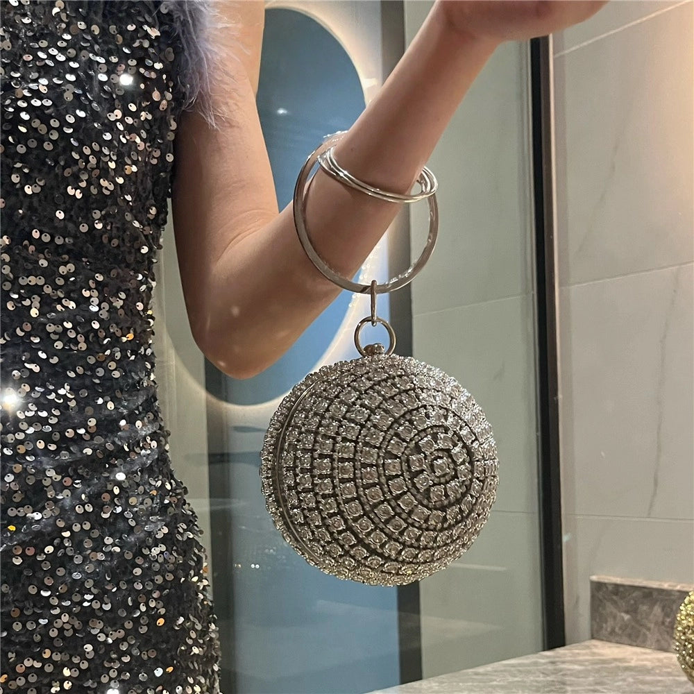 Rhinestone Spherical Evening Bag - Modomu