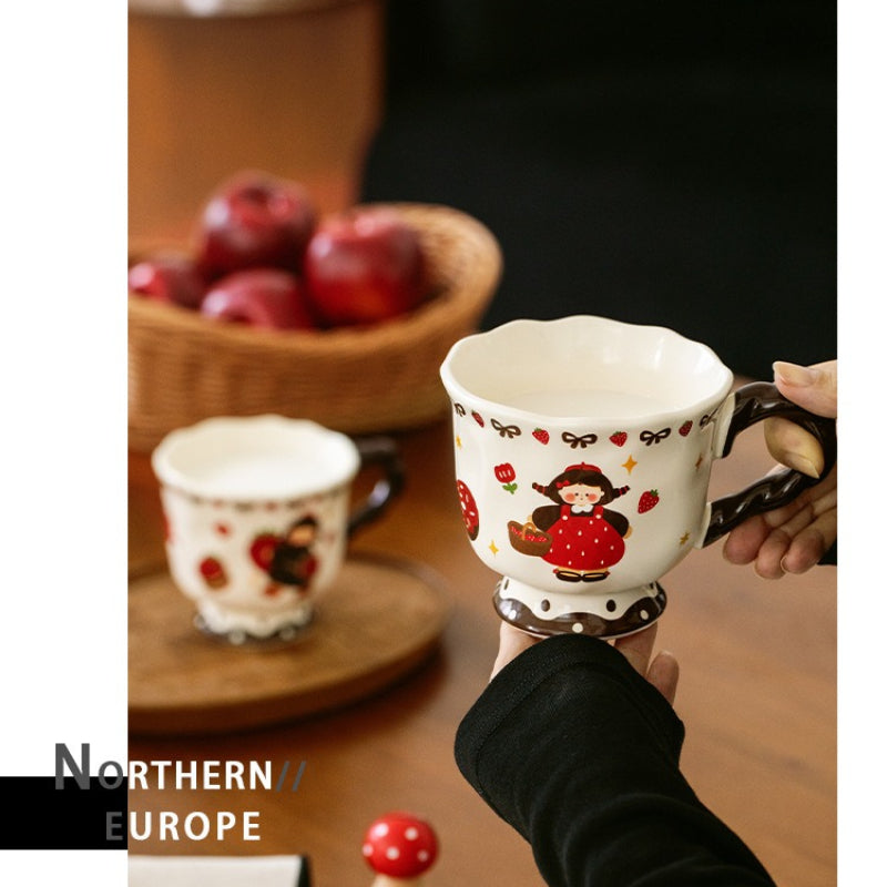 Strawberry Girl Ceramic Coffee Mug