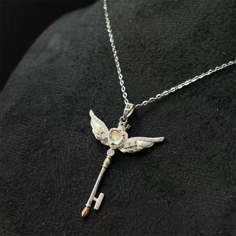 Angel Key Cupid Pendant Necklace
