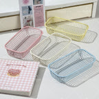 Desktop Wire Storage Basket Organizer