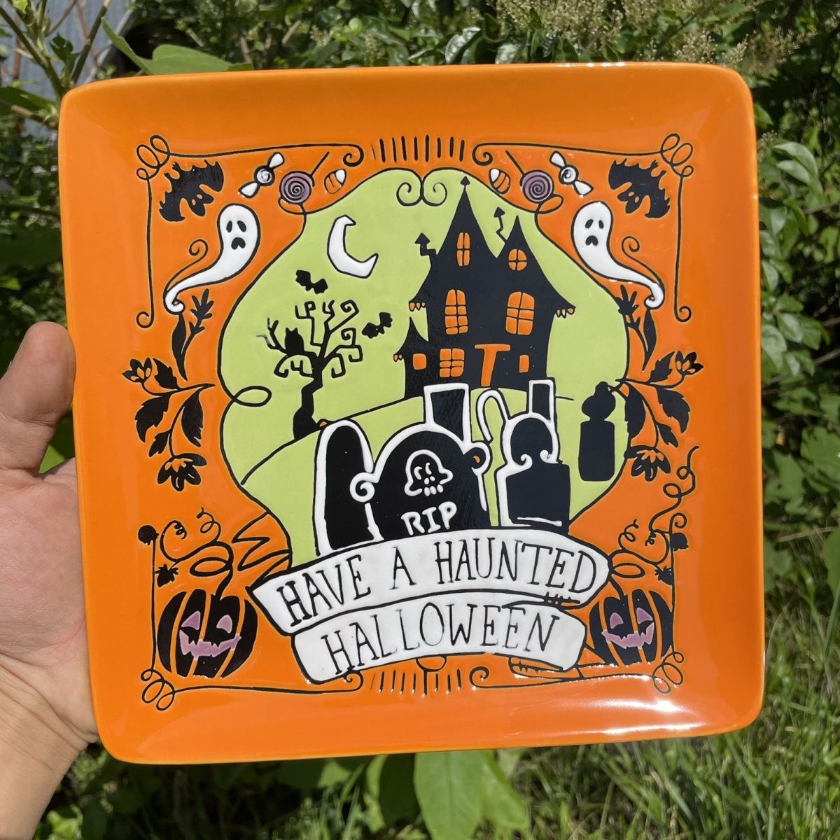 Haunted House Square Plate