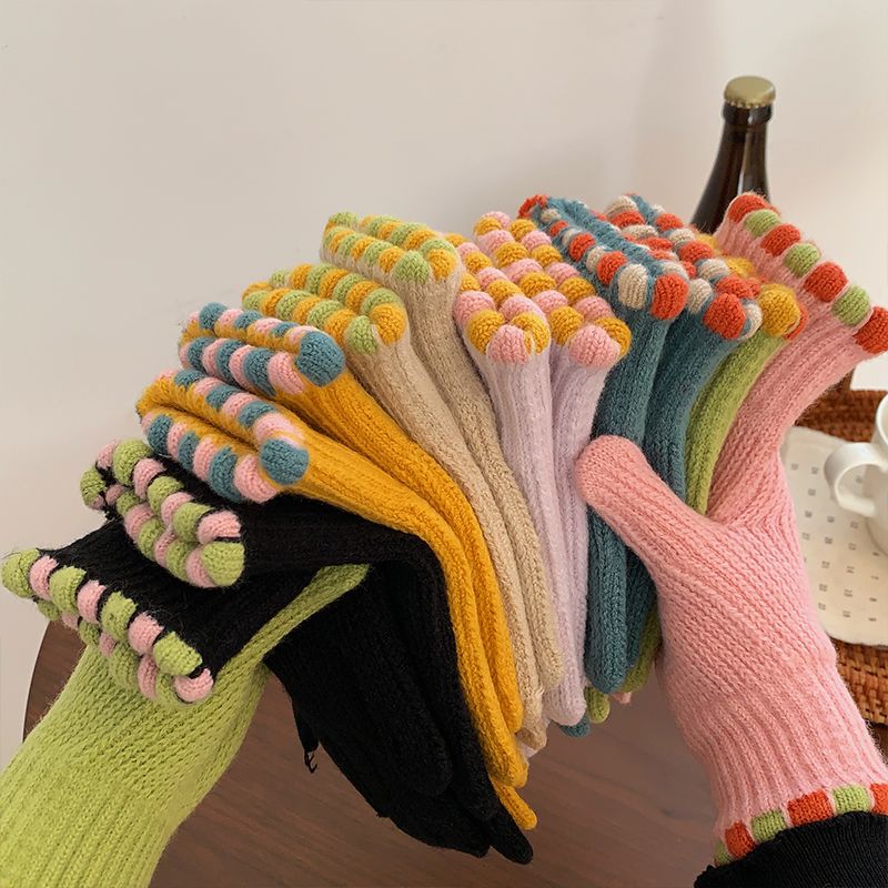 Candy Bobble Touchscreen Gloves