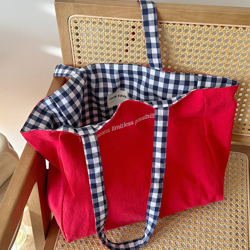 Canvas Tote Bag With Embroidery