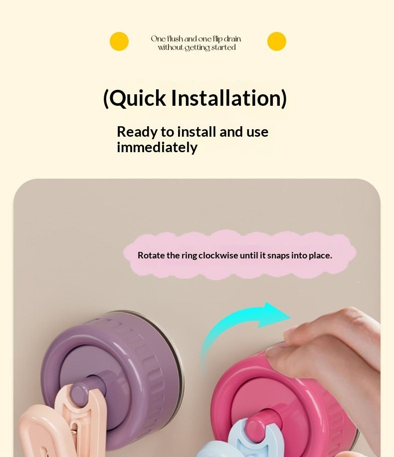 Rotating Suction Storage Clip