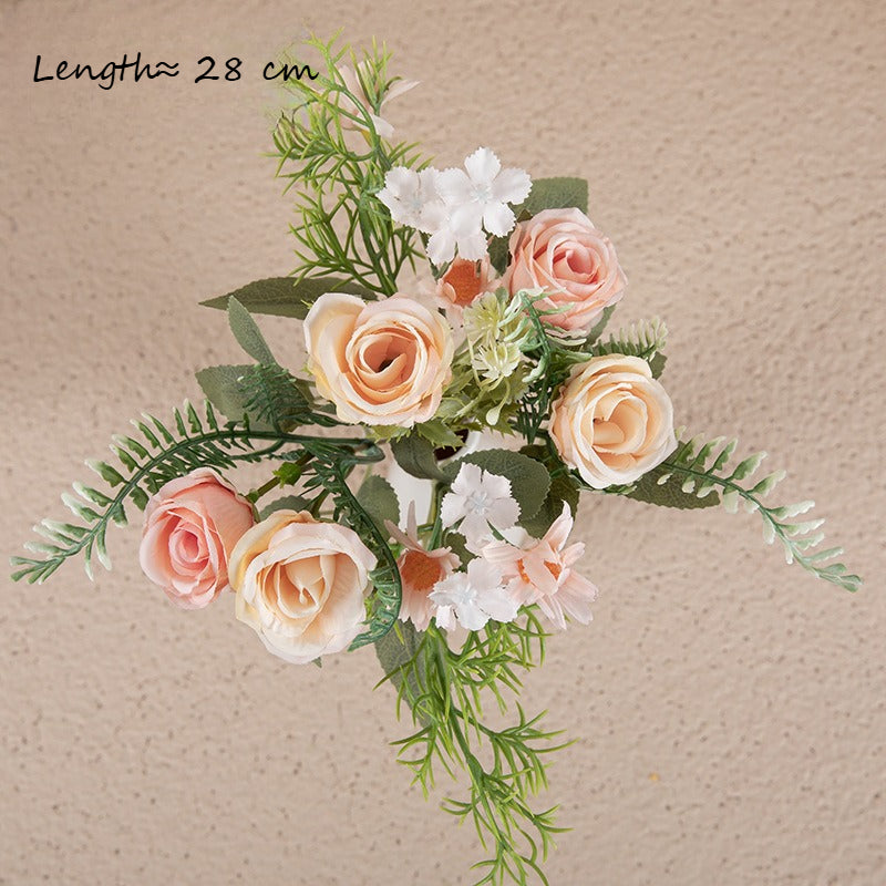 Rose Daisy Faux Flower Bouquet - Modomu