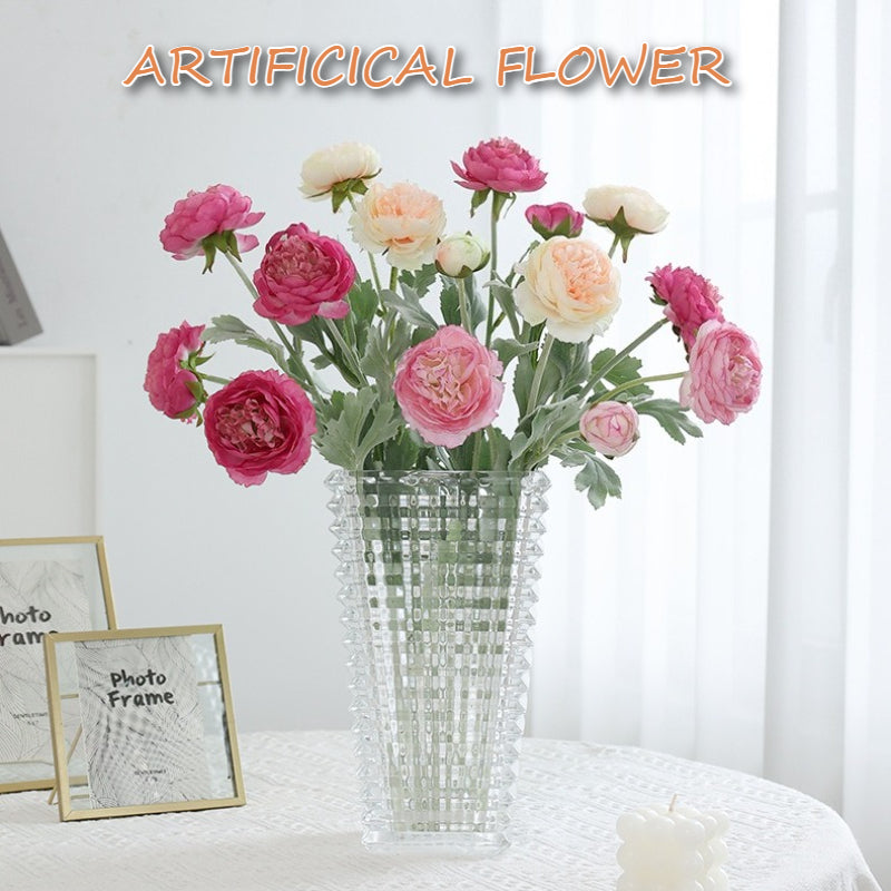 Faux Peony Lotus Stem Arrangement